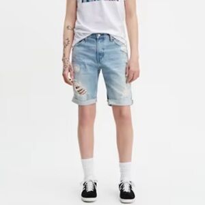 NWT Levi’s 511 Men’s Cut-off 10” Distressed Ripped Denim Jean Shorts